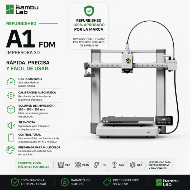 Refurbished Official Impresora 3D Bambu Lab A1 FDM - Vista 2
