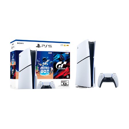 Consola Sony PlayStation 5 Estandar 1TB Bundle Gran Turismo 7 y Astro Bot