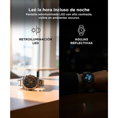 Reloj Digital Gadnic RM70F23 Acero Inoxidable Cronometro Alarma Timer