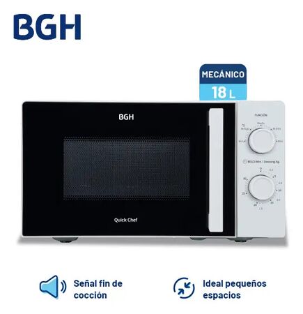 Microondas Bgh Mecánico 18l Blanco B118mb25