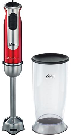 Licuadora De Mano Mixer Oster 2803 800W Rojo Con Vaso