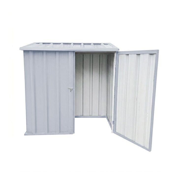 Armario Deposito Galpon de jardin Casi 2x1x2 Techo 1 agua Gris DON ACERO - Vista 3