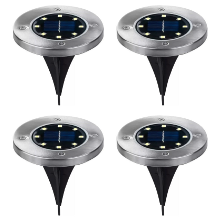 Estaca Solar Pinche 8 Leds Luz Fria