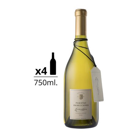 Vino Blanco Pequeñas Producciones Chardonnay Caja x 4