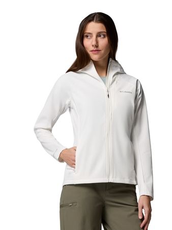 Campera Columbia Trailborne Softshell Mujer Outdoor Blanco