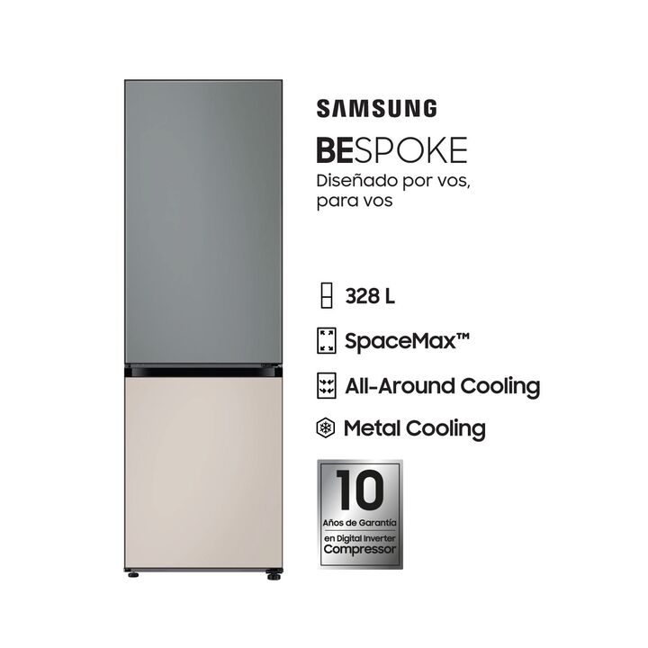 Heladera Samsung RB33A3070GB Bespoke 328L Gris Beige - Vista 1