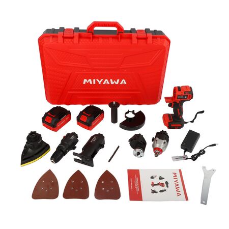 Kit Multi Herramientas Miyawa 5 en 1 Inalambrico 20 V Maletin