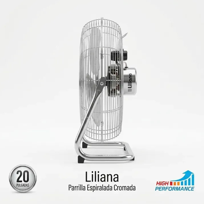 Turbo Ventilador 20 Liliana Vtfm20 100w 3 Vel Reclinable Estructura Gris Aspas Metal - Vista 4