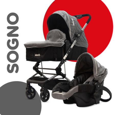 Coche De Paseo Bebesit Le Lit 3 en 1 Gris Oscuro 1365ts-c 