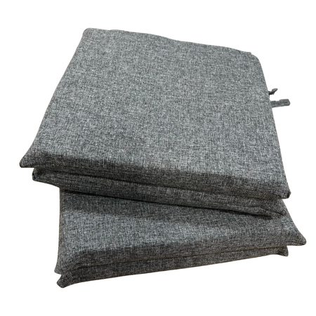 Pack x8 Almohadones para Silla 40x40 Cubresilla Rustico anti desgarro Gris Medio