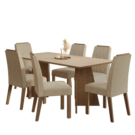 Juego de comedor Mesa con 6 sillas York Madesa
