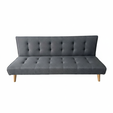 SILLON SOFA CAMA RECLINABLE TOKIO GRIS CON PATAS DE MADERA