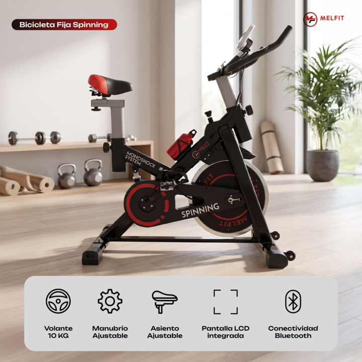 Bicicleta Fija Spinning Melfit 10kg - Vista 5
