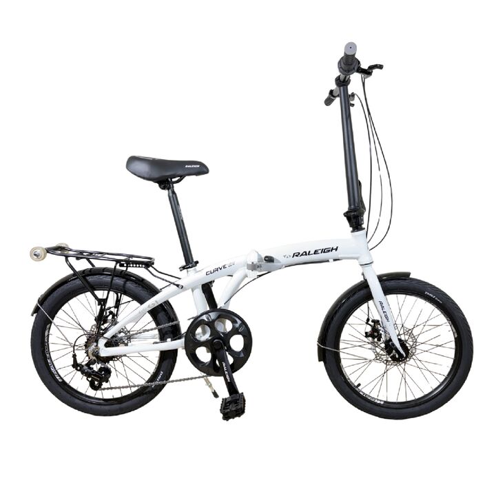 Bicicleta Plegable Raleigh Curve / Blanco / Cuadro de aluminio / Frenos a disco mecanico / 6Vel. / Rodado 20". - Vista 1