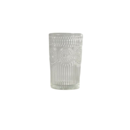 Vaso de Vidrio Deco en Relieve Agua Jugos Gaseosas