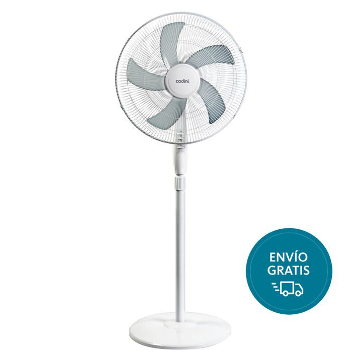 Ventilador de Pie Blanco 1.7 mts 5 aspas 18" Codini - V18V - Vista 1