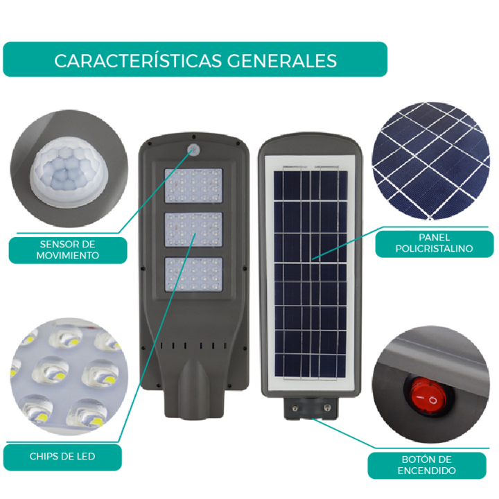 Alumbrado de Calle Solar Nexum 60W Luz Calida - Vista 3