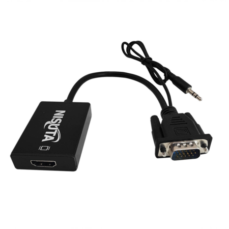 CONVERSOR NISUTA VGA A HDMI (C:NEGRO NSCOVGHD4)