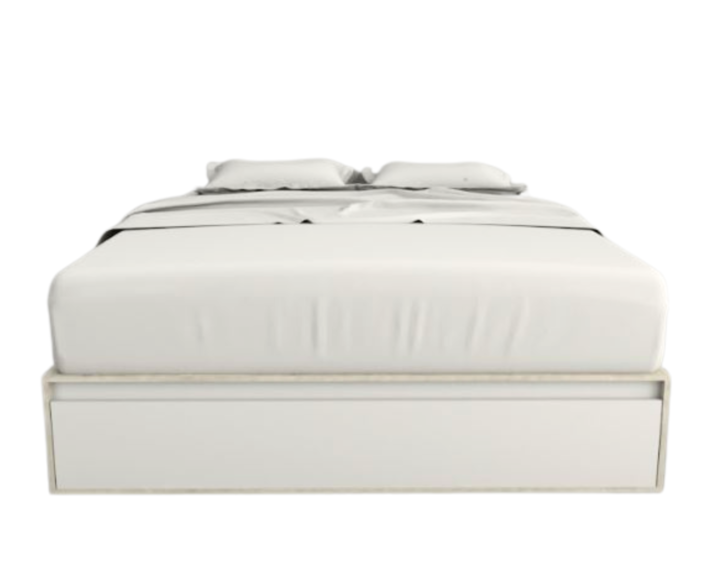 Base Cama Box Linea Minimal 1.60m 4 Cajones Con 1 Puerta 6443 Nevado/Ever Tables - Vista 2