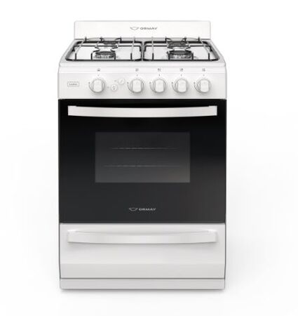 Cocina 57.5cm Multigas 4 Hornallas Luma Blanca Ormay