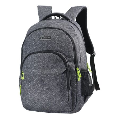 Mochila Kossok Piem - Gran Capacidad - Urbana - Super Reforz Gris jaspeado Rayado