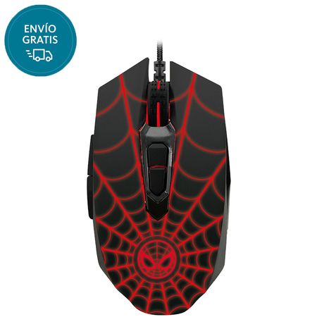 Mouse X-Tech Spider Óptico de 7 botones Gamer Edición Spider-Man Miles Morales