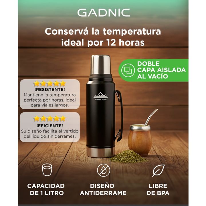 Termo South Port Acero Inoxidable 1L - Vista 2