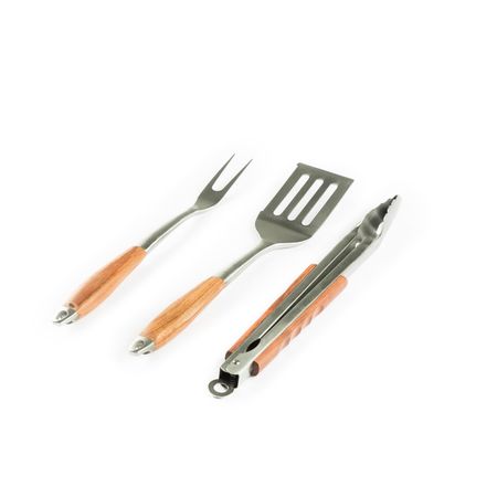 Set de Pinza espatula y trinche para Kamado Parrilla