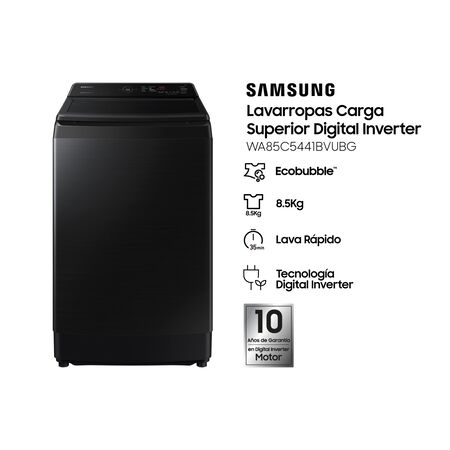 Lavarropas Samsung WA85C5441BVUBG 8.5KG Inverter Black