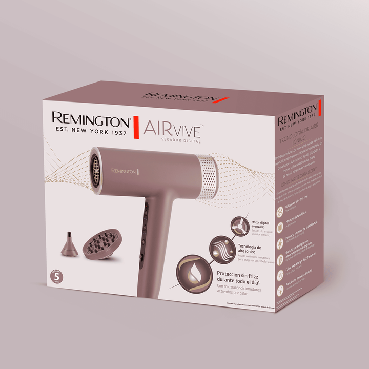 Secador De Pelo Digital 110000rpm 12 Vel. Remington Airvive - Vista 8