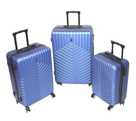 Set X 3 Valijas North Tiger Cafayate Rigidas 4 Ruedas Abs 20/24/28 Azul