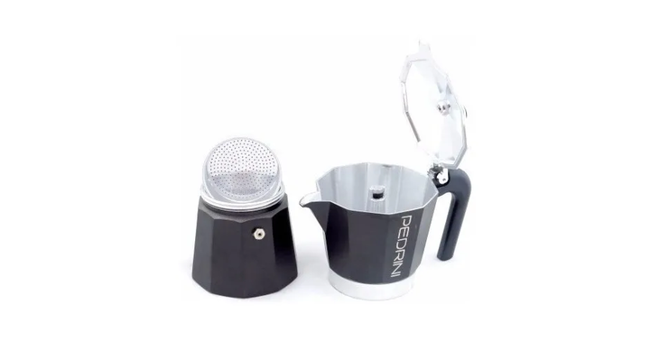 Cafetera Express Pedrini Aluminio Italiana 3 Pocillos Negra Negro - Vista 3