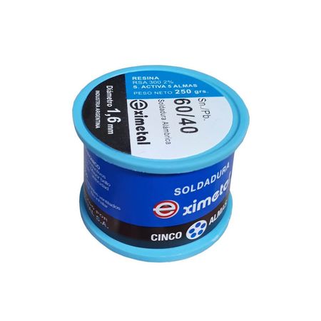 Carretel alambre de estaño 60% de 250g Eximetal