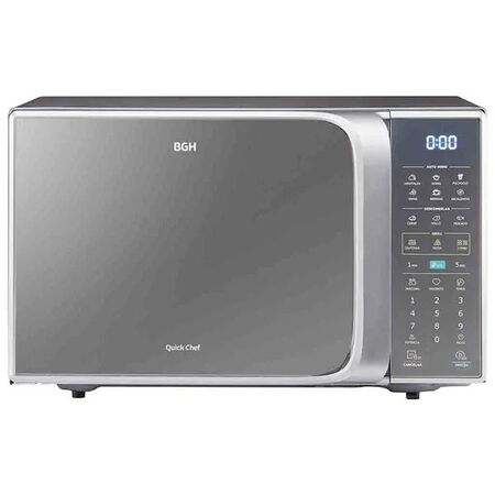Microondas BGH Digital Plata 23lts Con Grill 1250w
