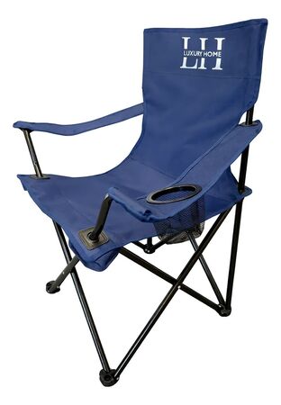 Sillon Luxury Home Plegable C/apoya Vasos Azul Oscuro