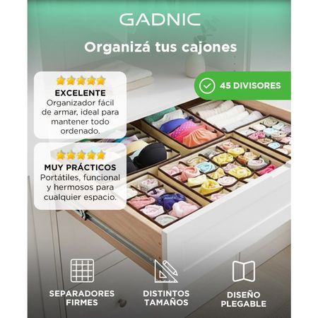 Kit x4 de Organizadores de Cajón Gadnic Medias / Ropa Interior