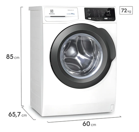 Lavarropas Carga Frontal Electrolux Inverter Elaf210b 10 Kg. Color Blanco