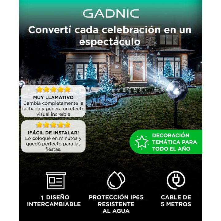 Luz Decorativa Gadnic Exterior IP35 LED Nieve Navidad - Vista 2