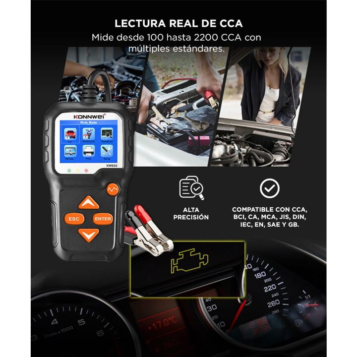 Tester Konnwei Arranque Probador de Baterías KW650 - Vista 4