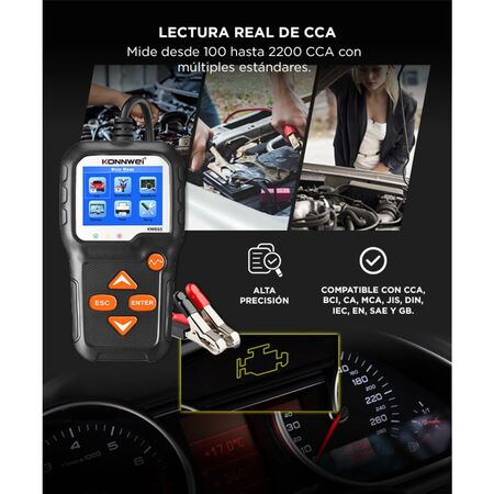 Tester Konnwei Arranque Probador de Baterías KW650