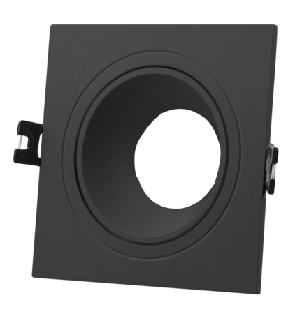 Spot Embutido Cuadrado Dicroica Ona1 Antidesl Gu10 113 X 113 X 34 Mm Negro