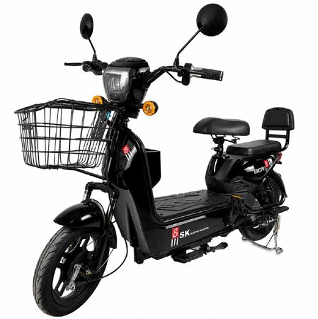 Bicicleta Electrica SK8 Autonomía 45 km Color Negro