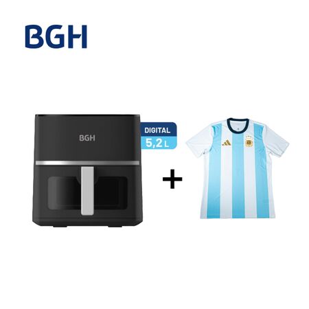 Combo Freidora de Aire BGH 5,2 Litros BAF52N24 + Camiseta BGH adidas Talle M