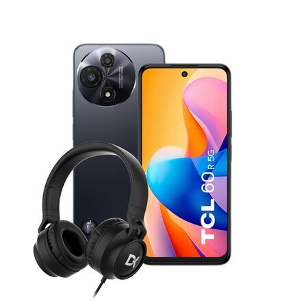 Combo TCL 60R 5G 4+128GB Space Gray + Auricular Vincha Dekkin USB-C