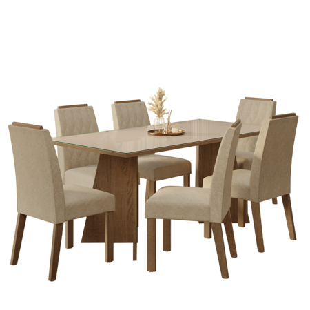 Juego de comedor Mesa con 6 sillas Siena Madesa