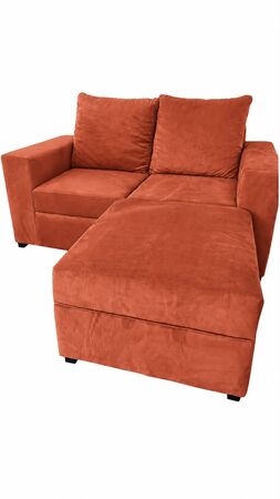 Sillon Milan dos cuerpos con camastro Terracota