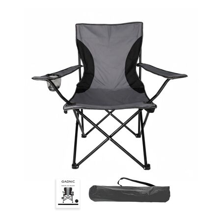 Silla Plegable Gadnic Reforzada Ideal Camping Pesca Con Portavaso