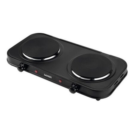 Anafe Eléctrico 2 Hornallas Placa Antideslizante 2000W Sansei ANSN2CBP 