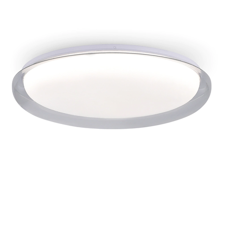 Plafon Aplique Circular Smoky Luz Led 45w Gris Triple Temp