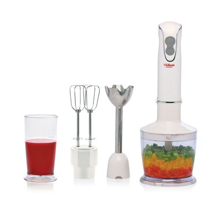 Mixer Liliana Masterpic 3 en 1 450w Blanco Varilla Inoxidable